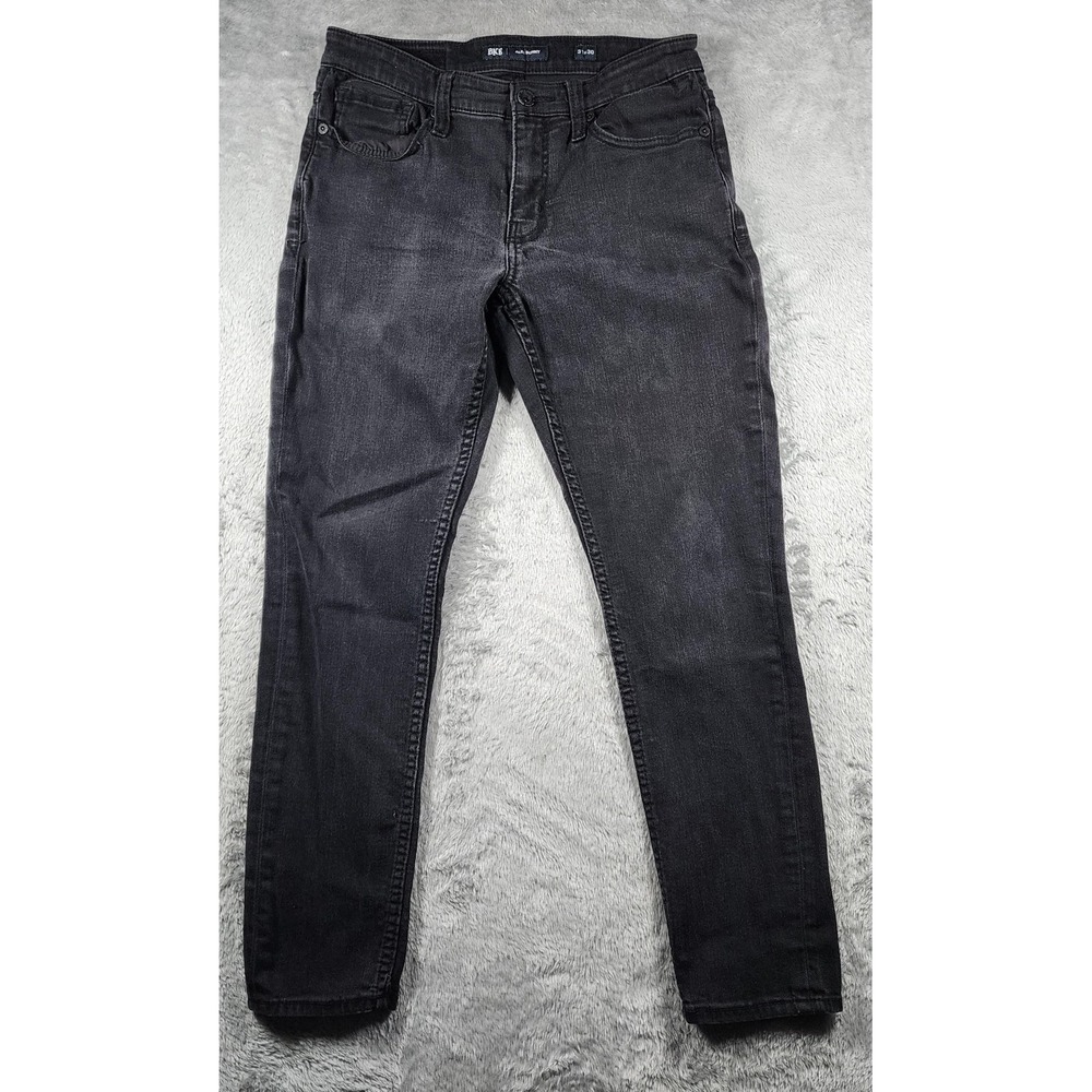 BKE Alec Skinny Jeans Mens 30x29 Gray Stretch Denim Faded Wash Pants (Tag 31x30)